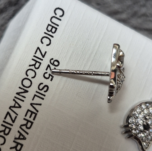 Rachel Zoe Sterling Silver Cat Earrings! NIB! - Picture 8 of 11